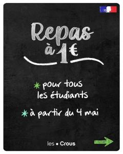 Repas à 1 euro pour tous les étudiants